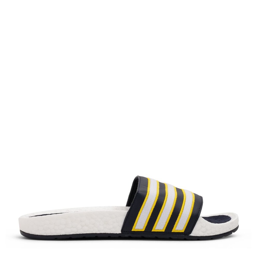 Adidas Adilette Boost Slides Mens Sandals Slippers Flip Flops Yellow White